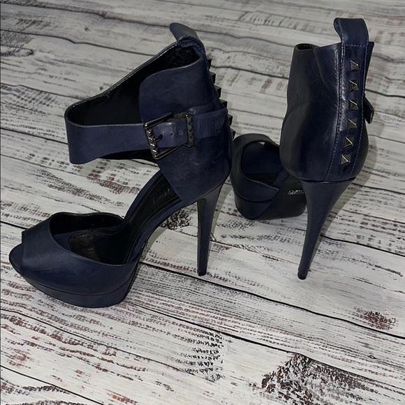 SCHUTZ Blue Stiletto Heels with Platform - Picture 2 of 6
